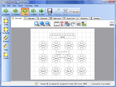 arrange tables