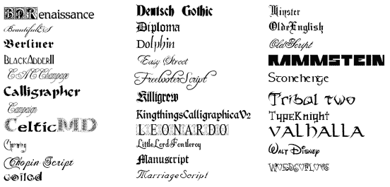 calligraphy fonts for mac