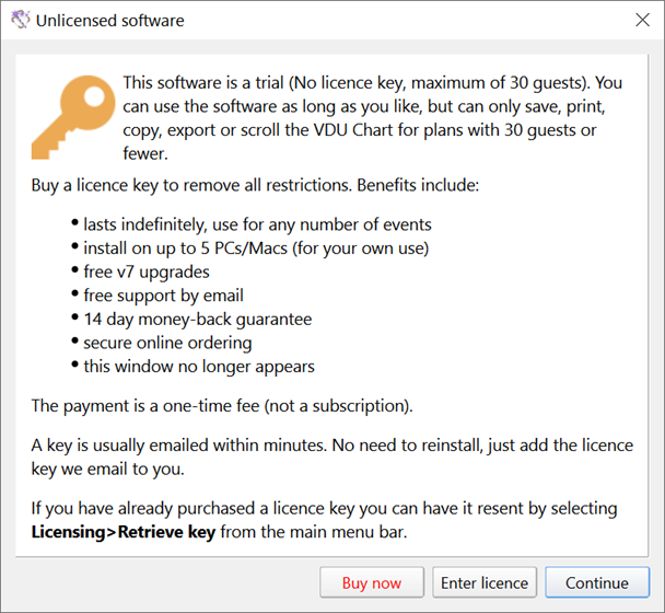 If you don't enter a licence key the Choose an Edition window will 